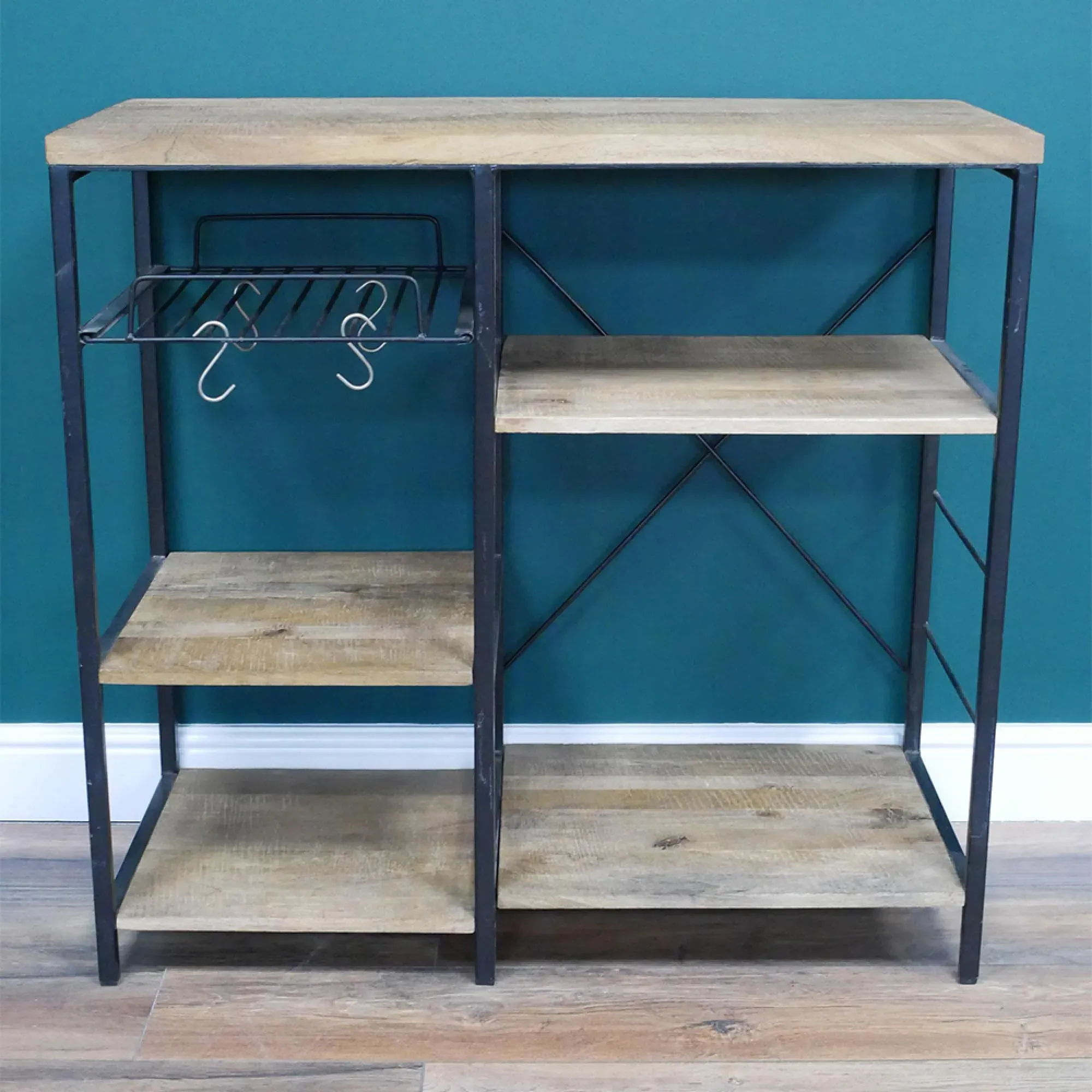 Industrial Mango Wood Kitchen Storage Unit - Mango Wood
