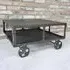 Industrial Metal Cart Coffee Table - Black