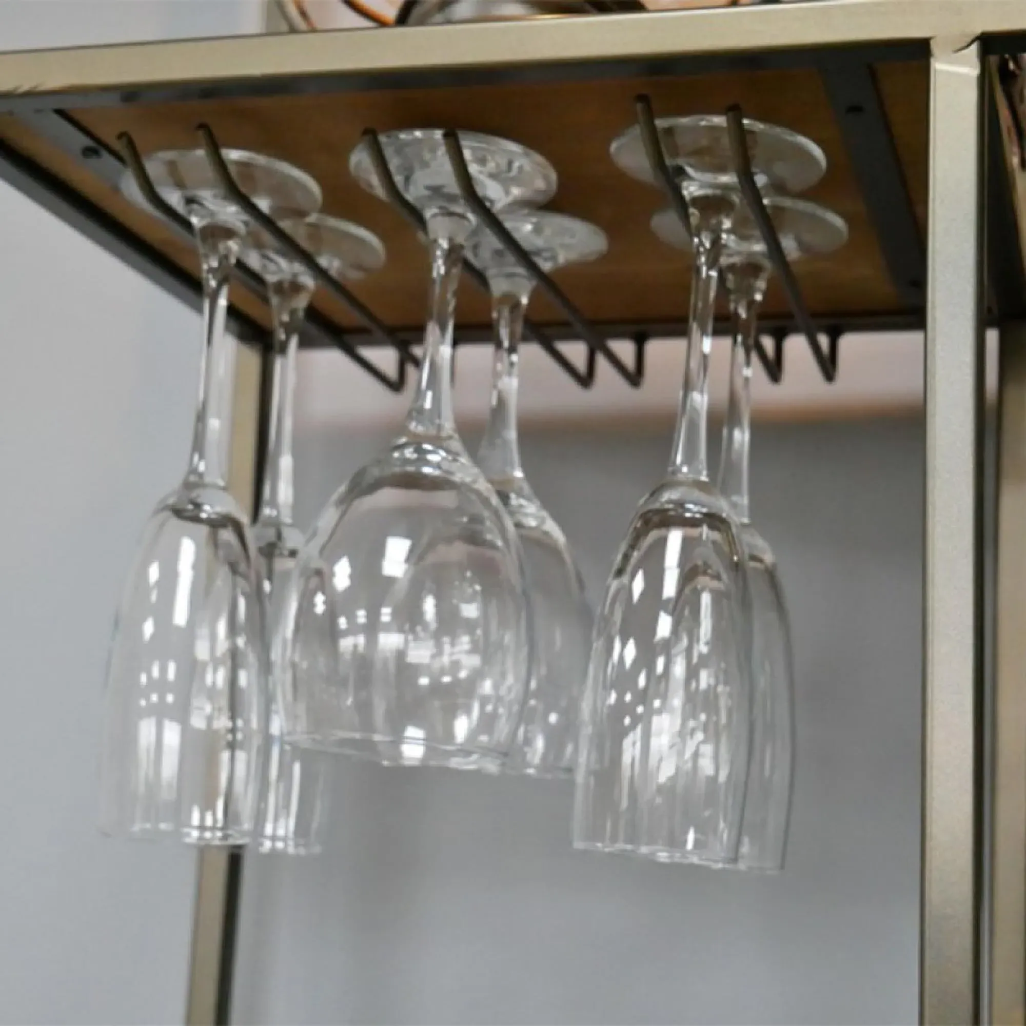 Industrial Metal Shelving Unit with Wine Rack - Black