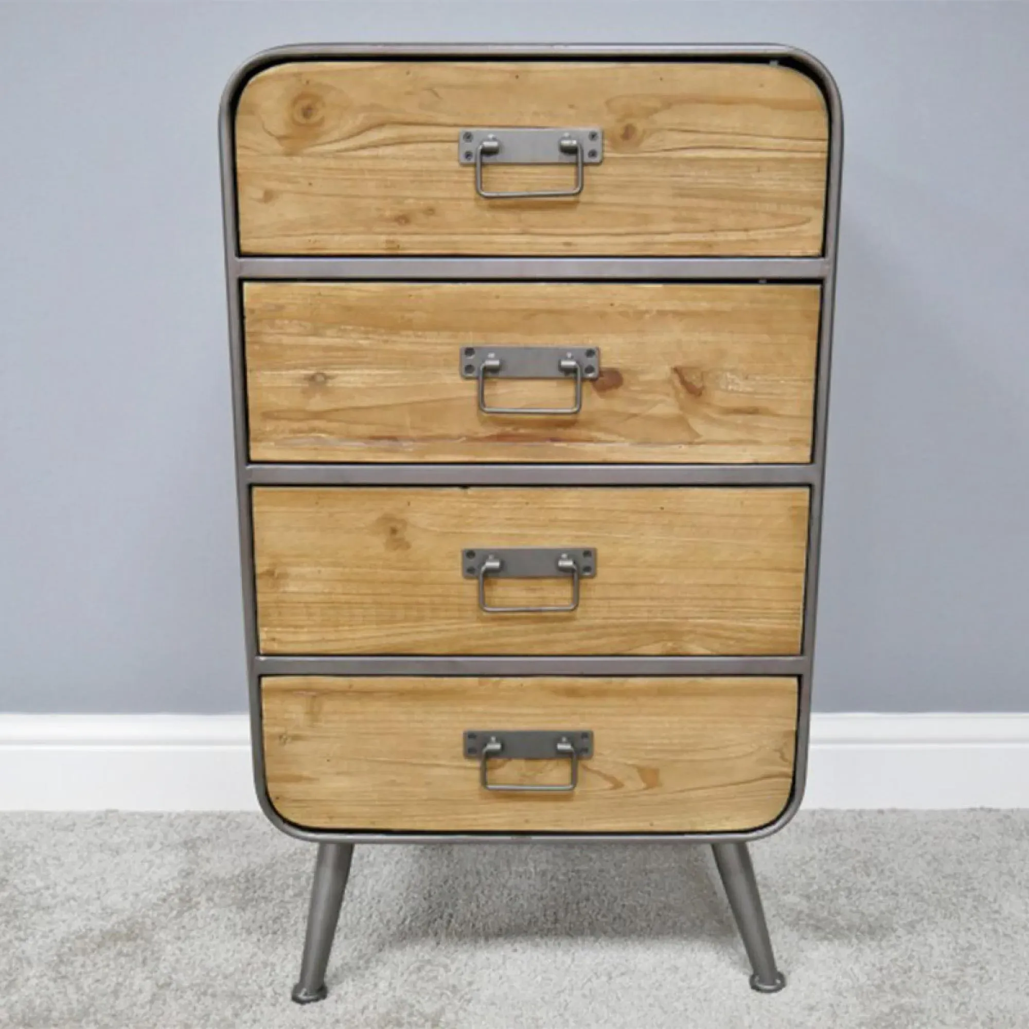 Industrial Retro 4 Drawer Chest