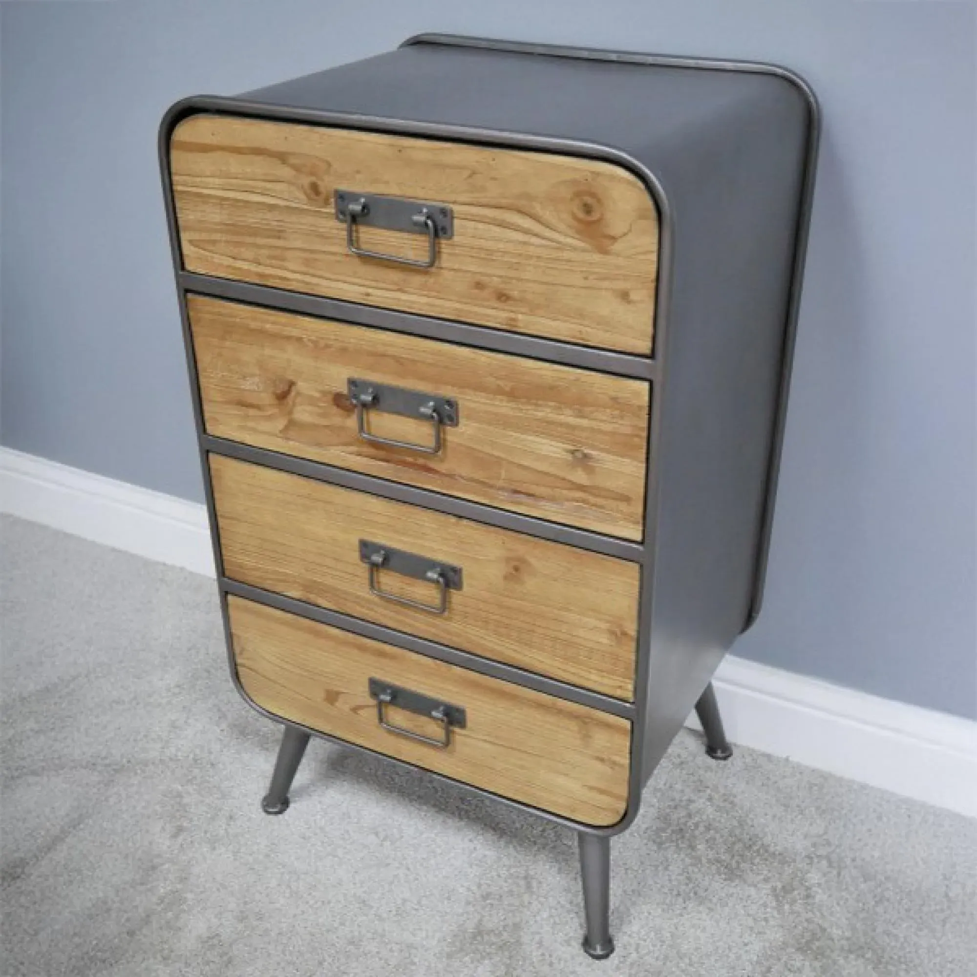 Industrial Retro 4 Drawer Chest