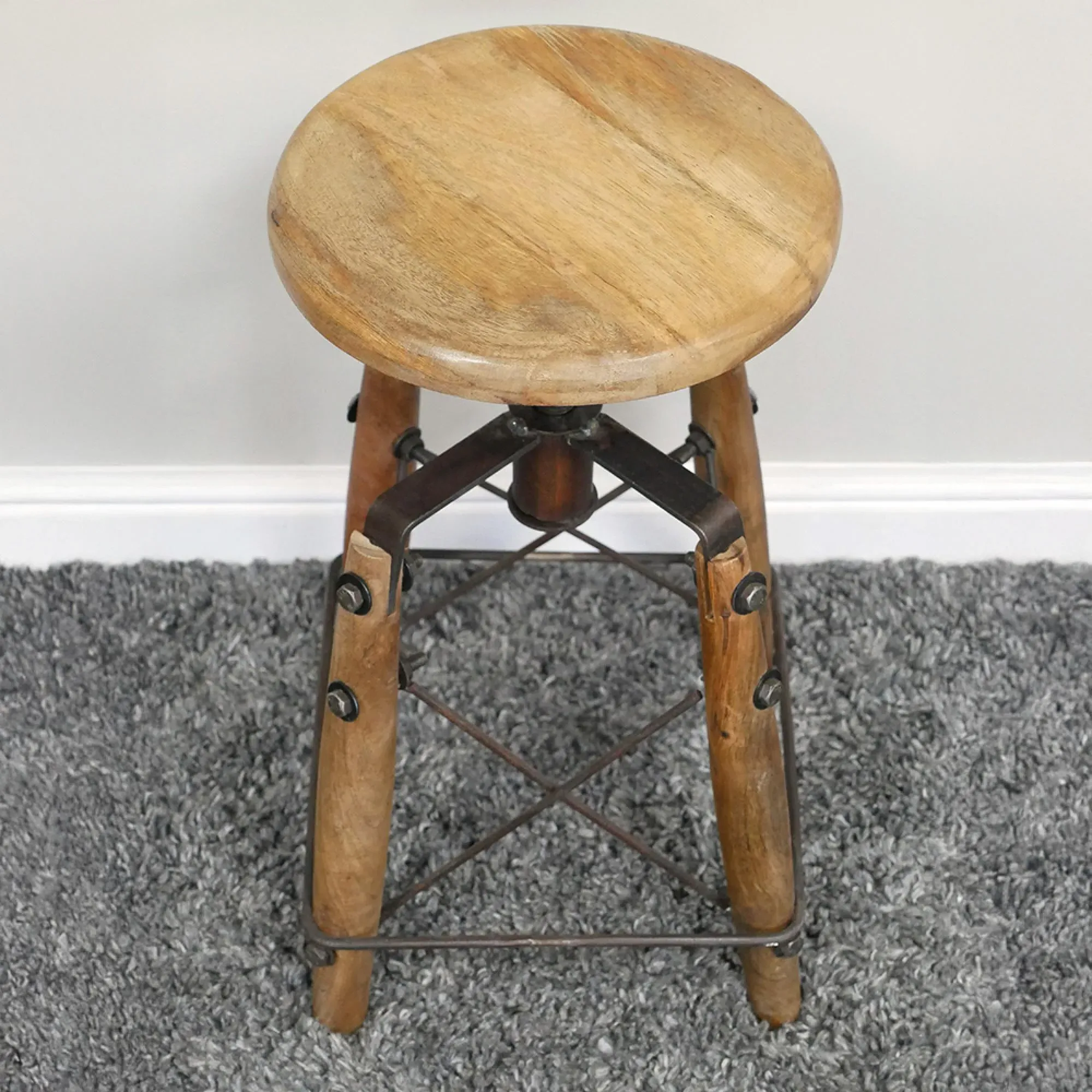 Industrial Round Adjustable Stool