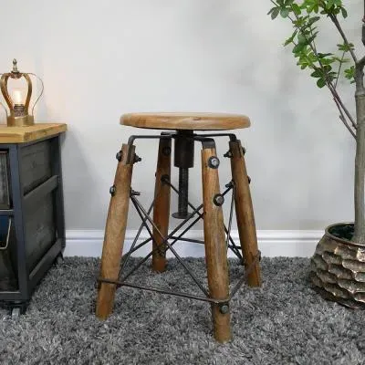Industrial Round Adjustable Stool image