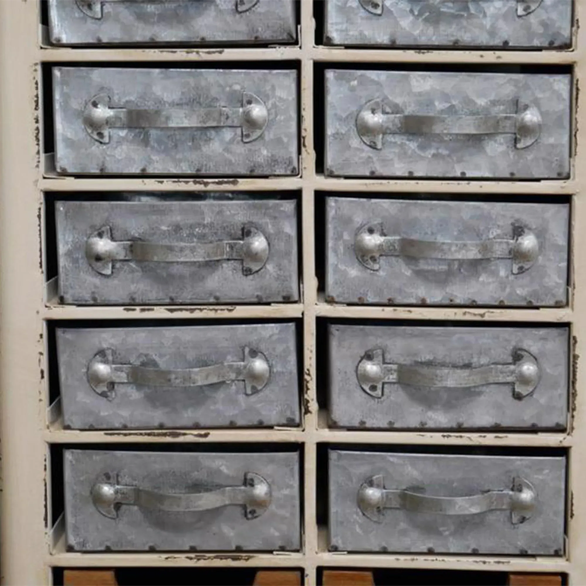 Industrial Storage Unit - Cream, Metal