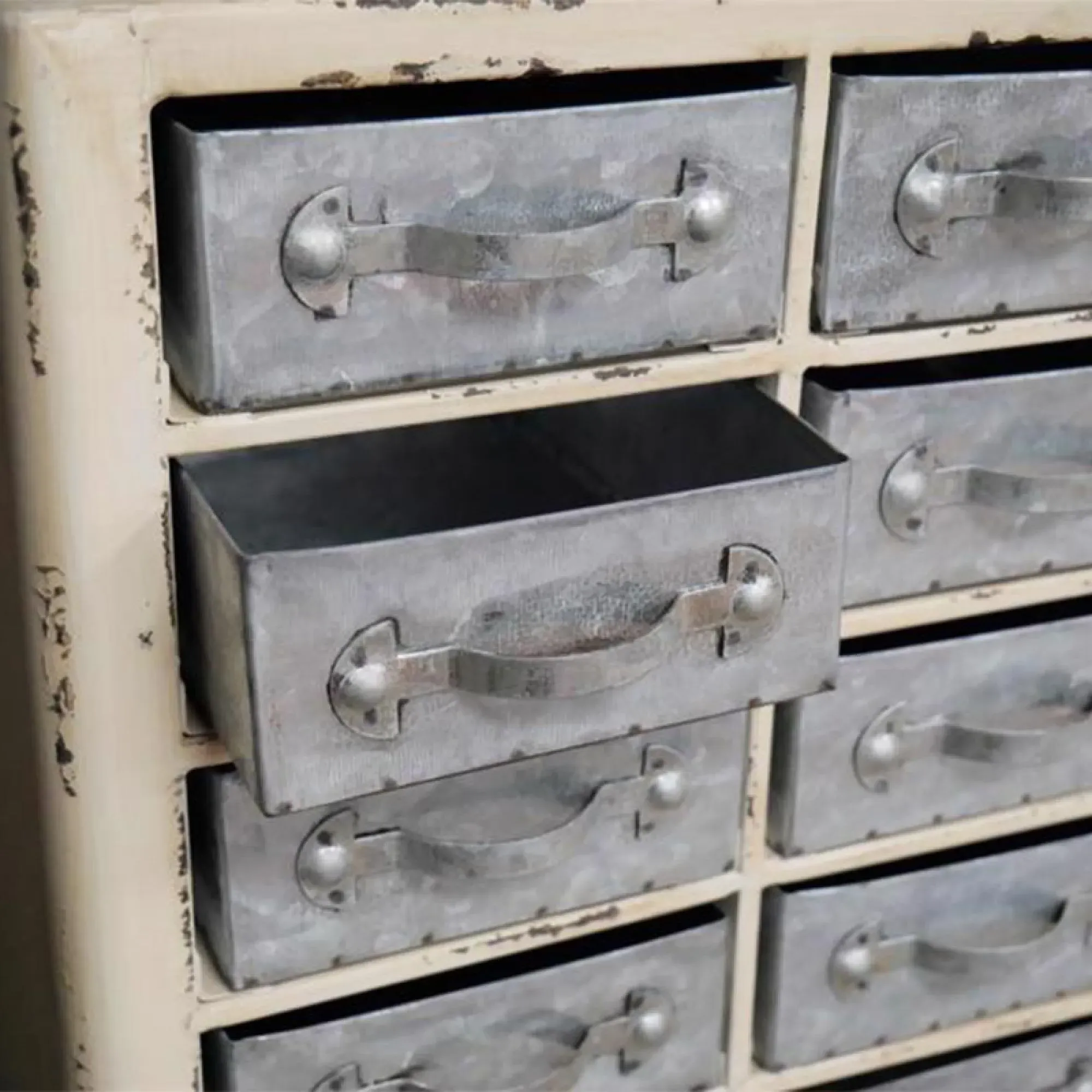 Industrial Storage Unit - Cream, Metal