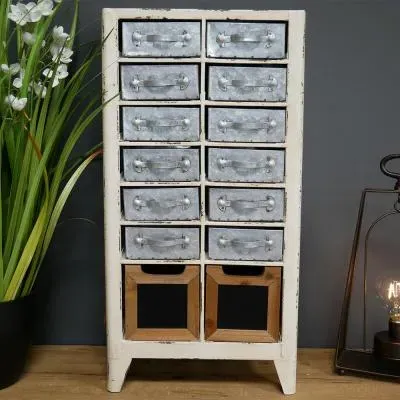 Industrial Storage Unit - Cream, Metal