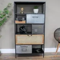 Industrial Tall Cabinet - Black, Metal