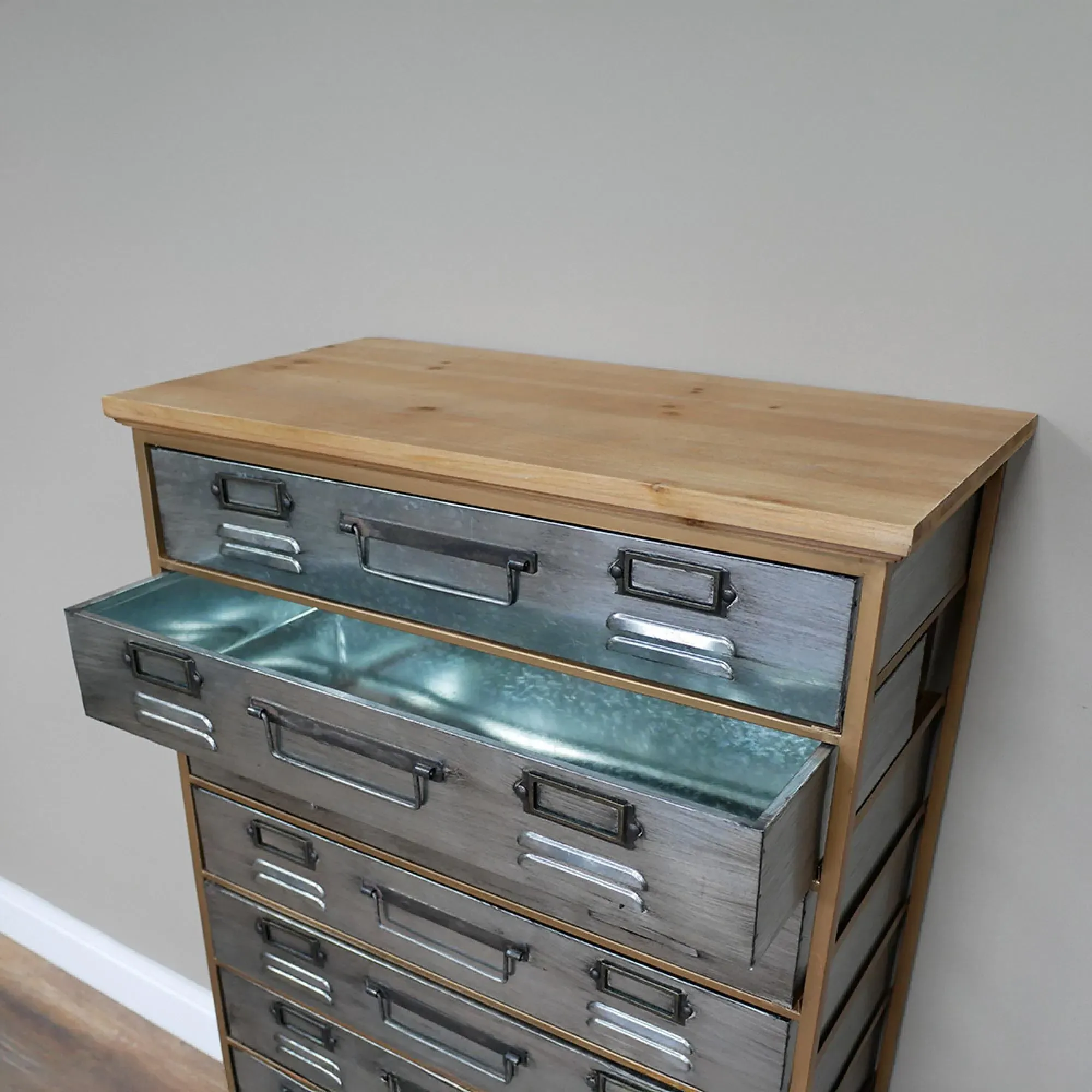 Industrial Tall Multi Drawer Storage Unit