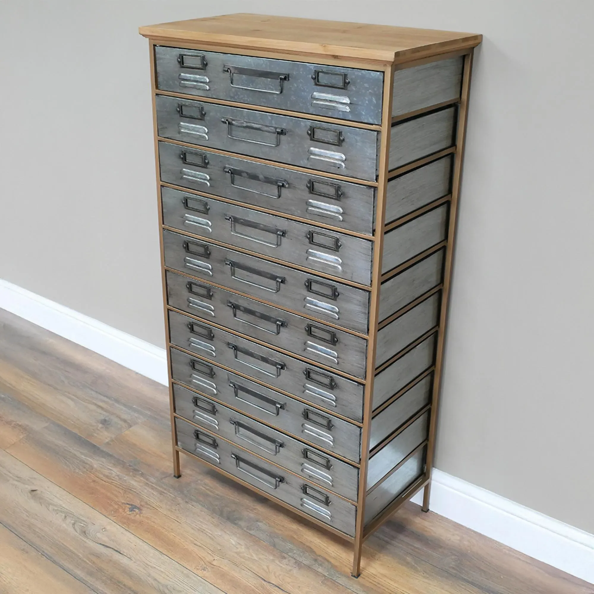 Industrial Tall Multi Drawer Storage Unit