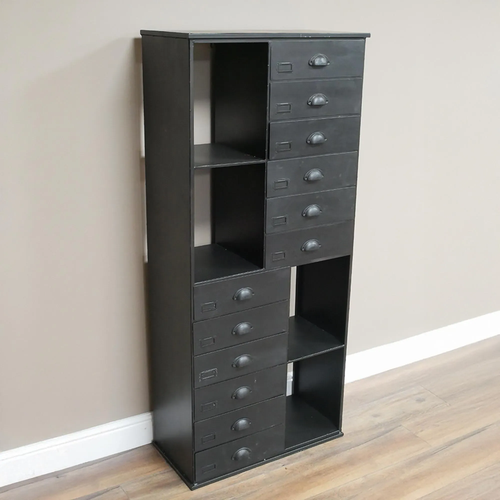 Industrial Tall Storage Cabinet - Black, Metal