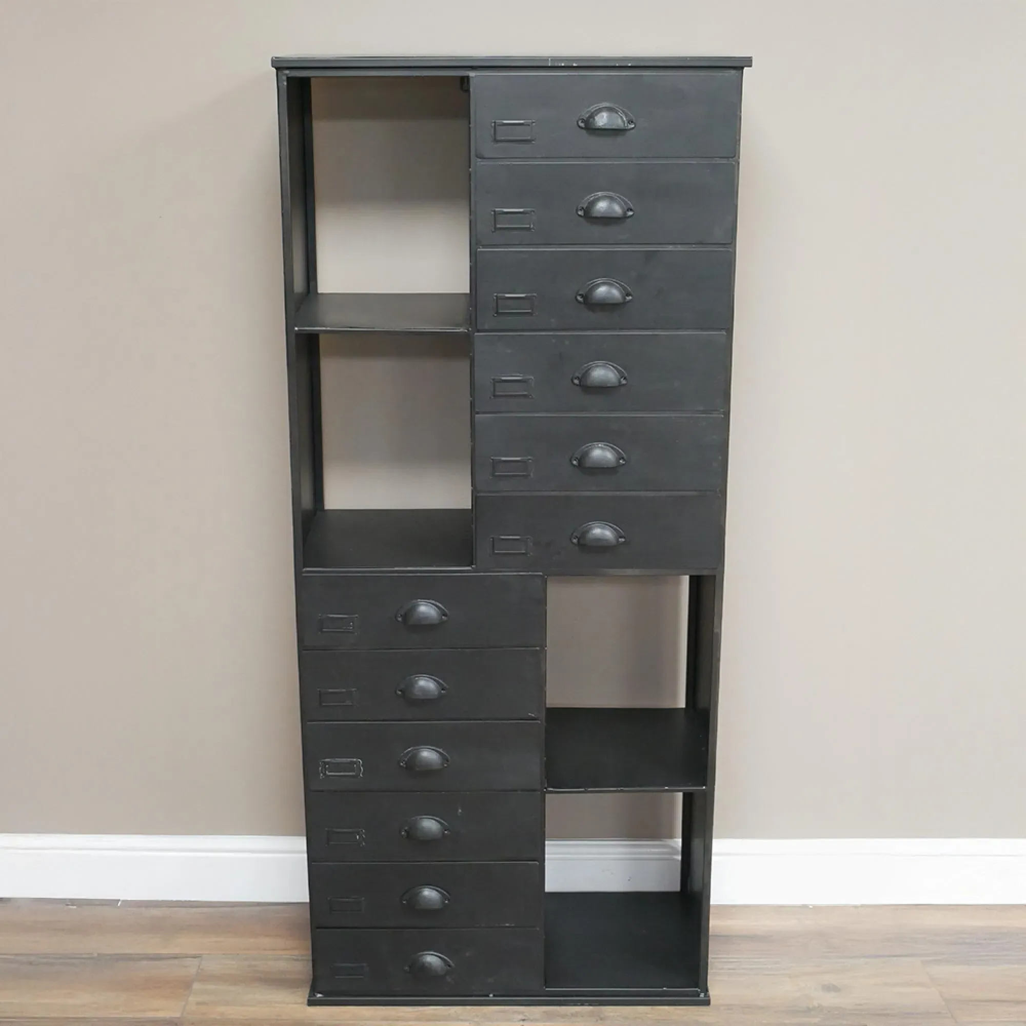 Industrial Tall Storage Cabinet - Black, Metal