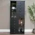 Industrial Tall Storage Cabinet - Black, Metal