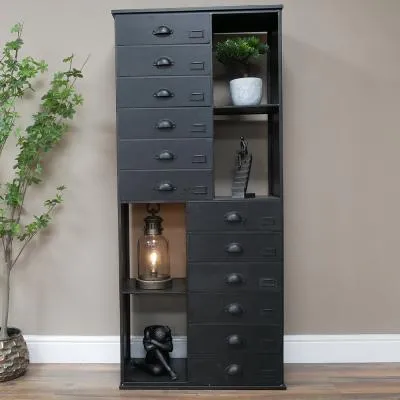 Industrial Tall Storage Cabinet - Black, Metal image