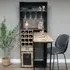 Large Bar Cabinet - Mango Wood, Black Metal