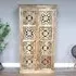 Large Carved 2 Door Cabinet - Mango Wood