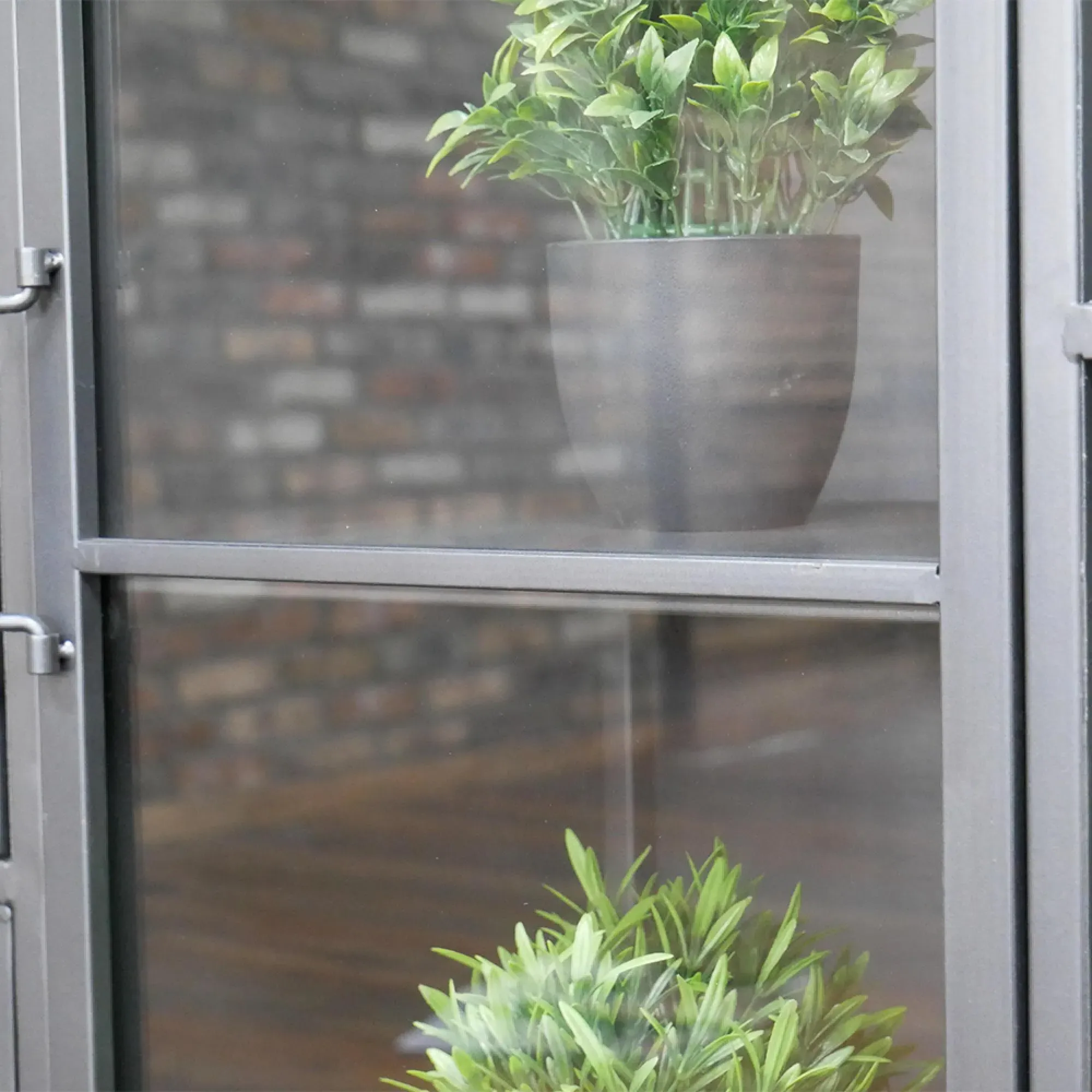 Large Display Cabinet - Grey, Metal