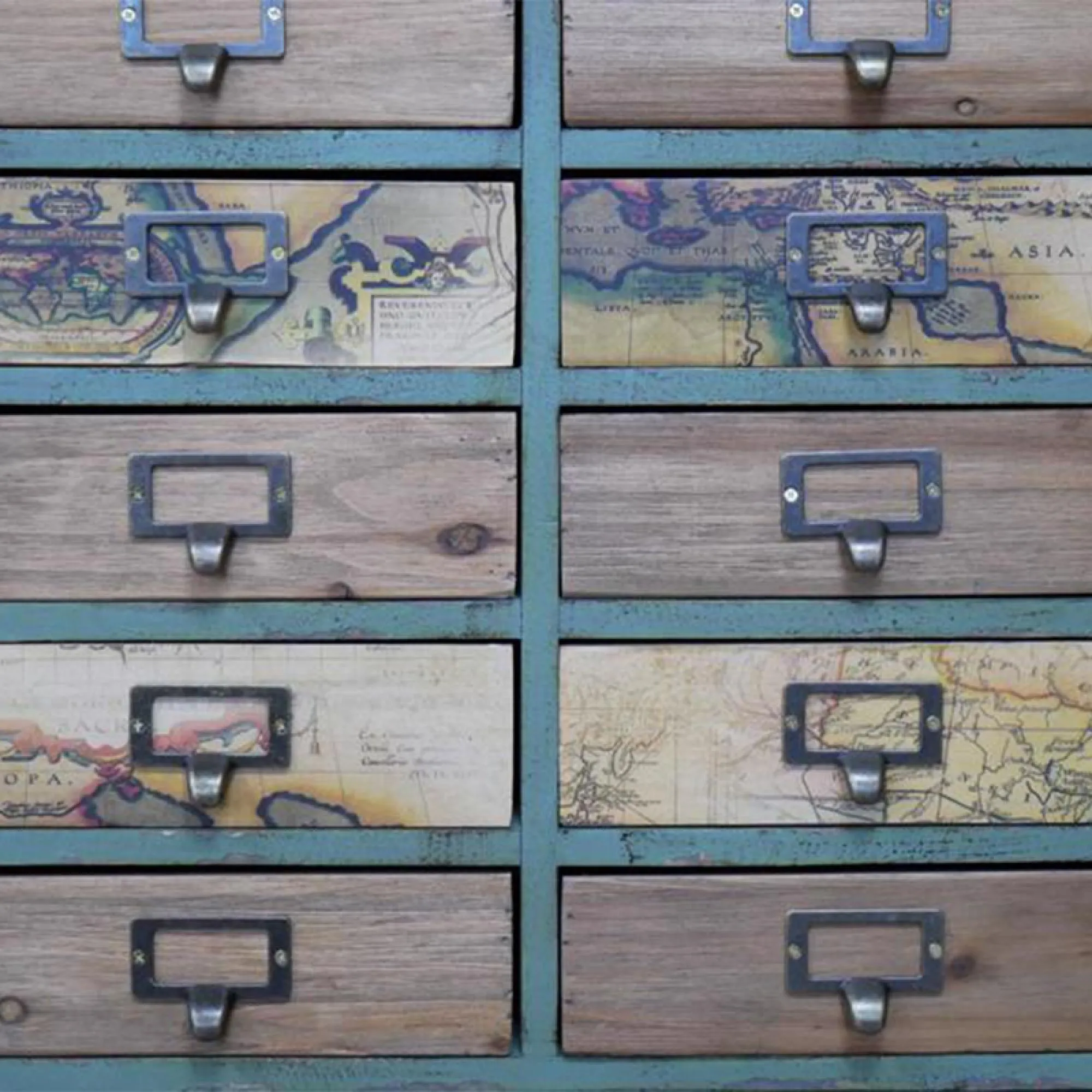 Large Multi Drawer Storage Cabinet - Fir Wood