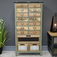 Large Multi Drawer Storage Cabinet - Fir Wood