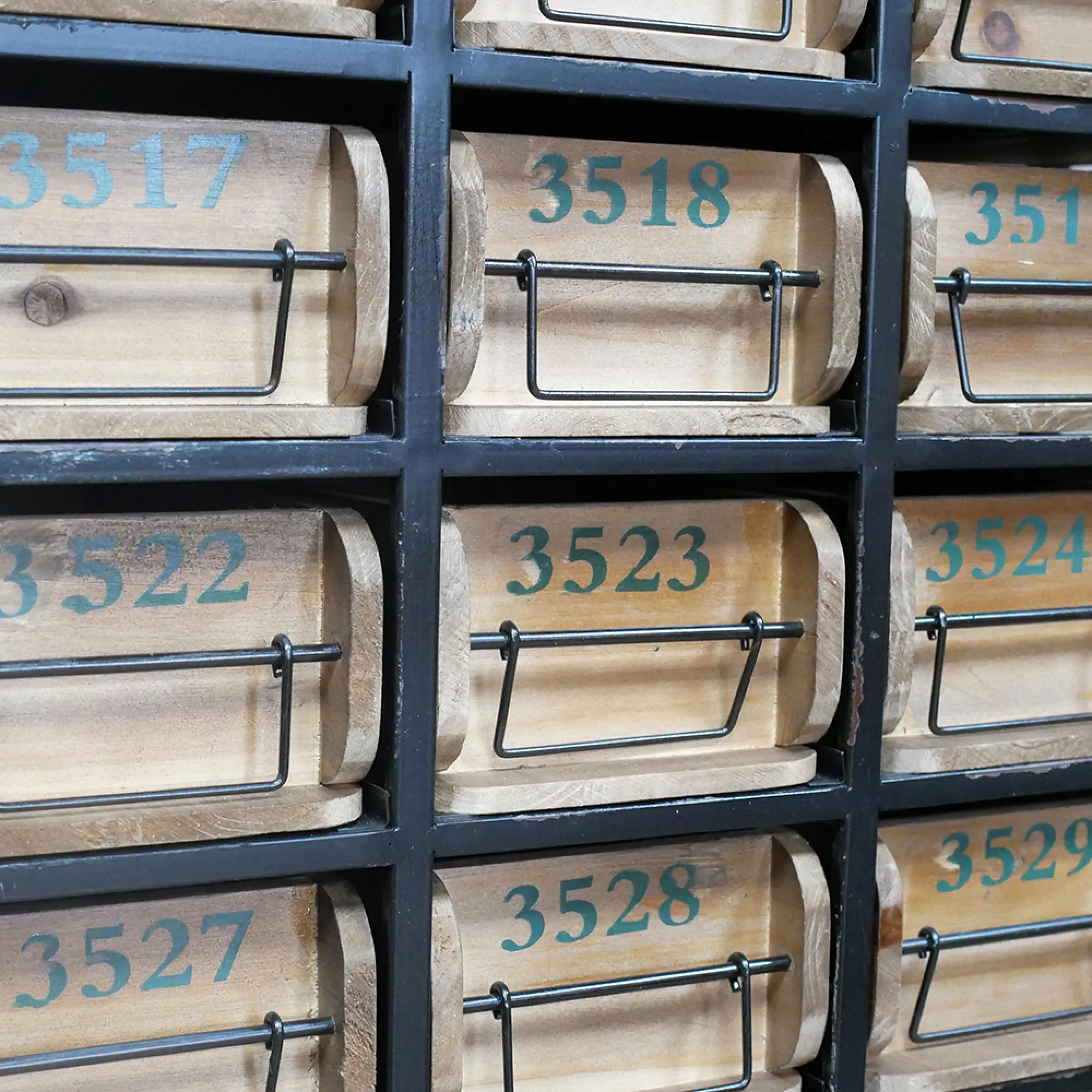 Large Multi Drawer Storage Unit - Wood, Metal