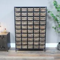 Large Multi Drawer Storage Unit - Wood, Metal