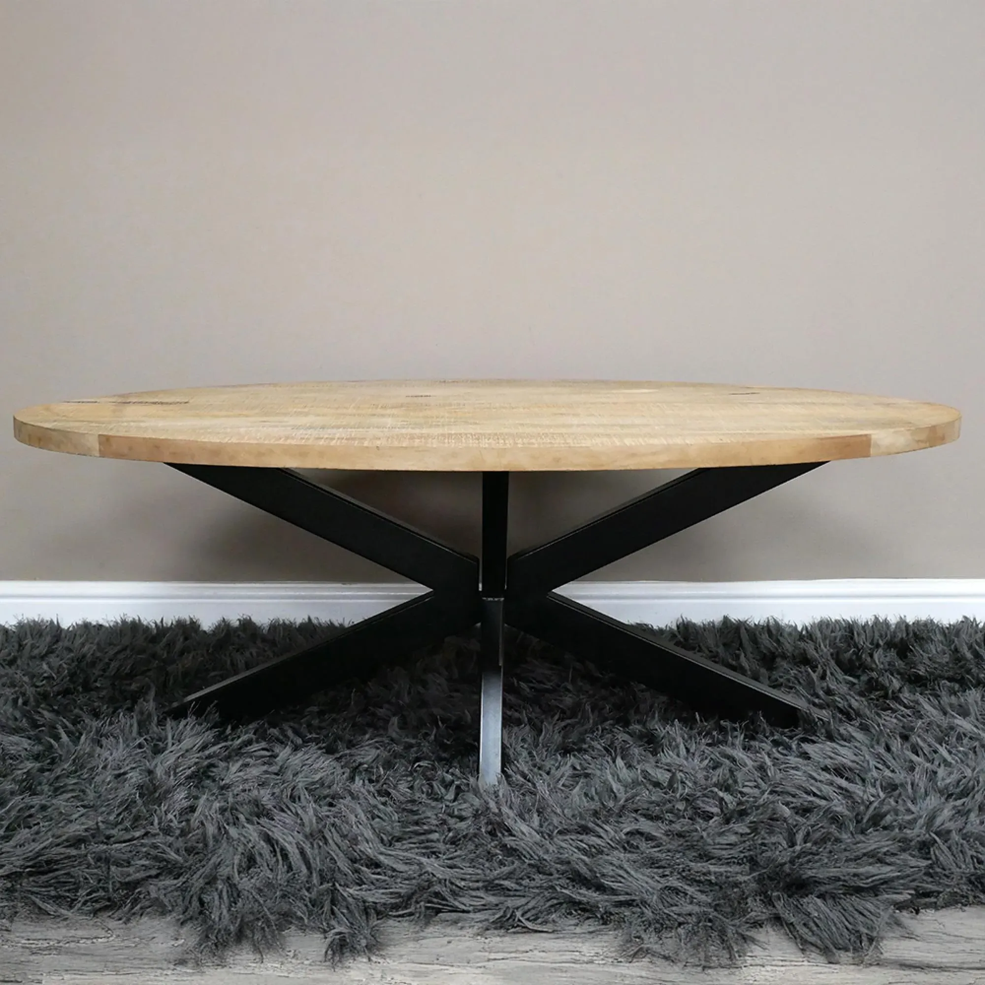 Large Oval Coffee Table - Mango Wood