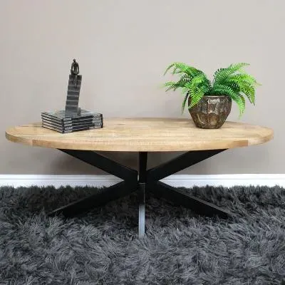 Large Oval Coffee Table - Mango Wood image