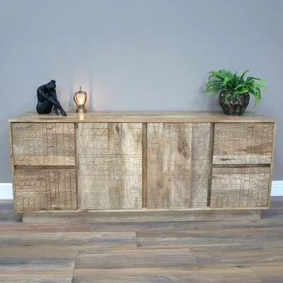 Large Sideboard with 2 Doors - Mango Wood