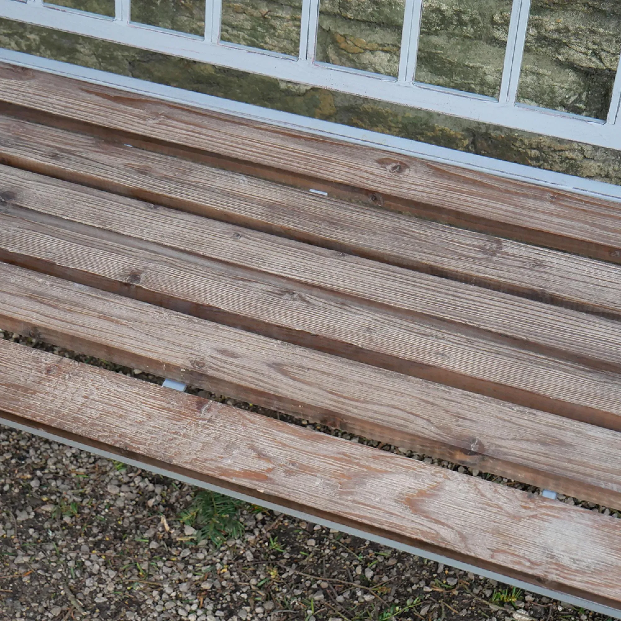 Lincoln Garden Bench - Antique Grey, Fir Wood