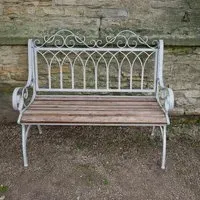 Lincoln Garden Bench - Antique Grey, Fir Wood