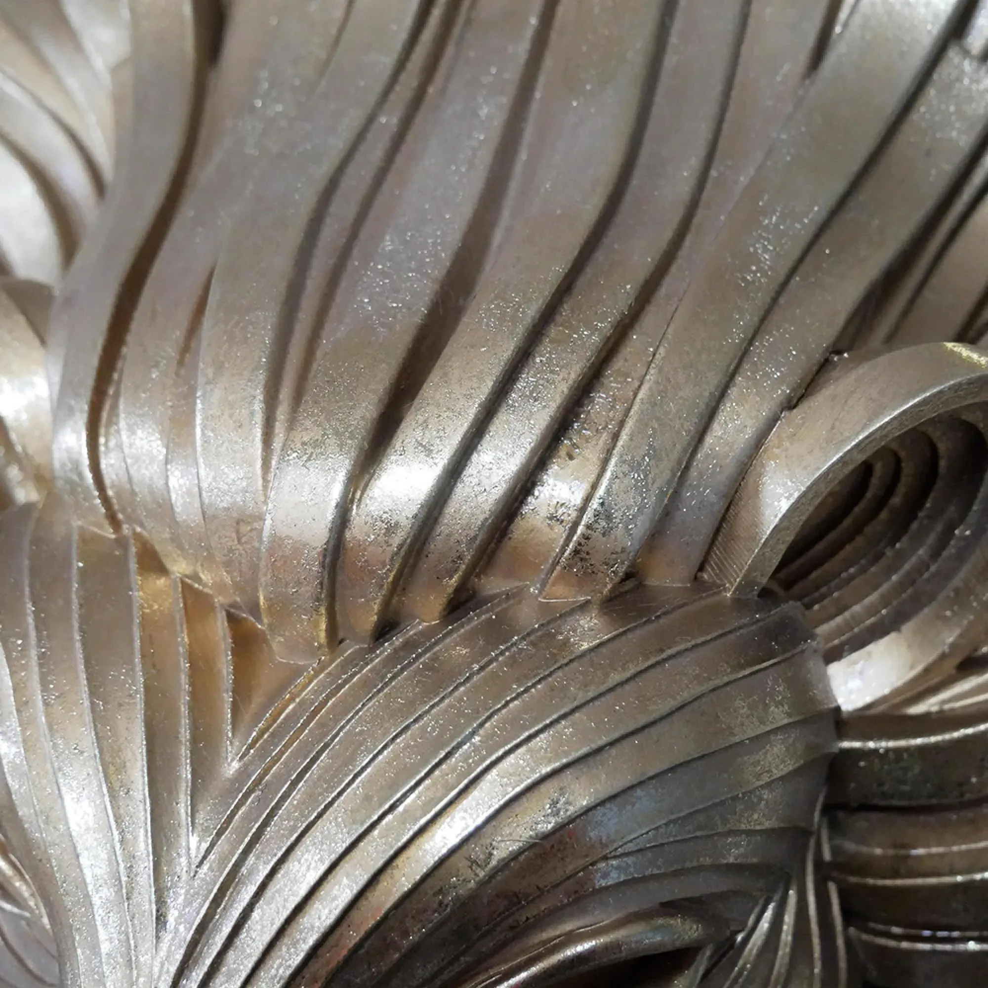 Lion Head Decorative Ornament - Gold, Resin