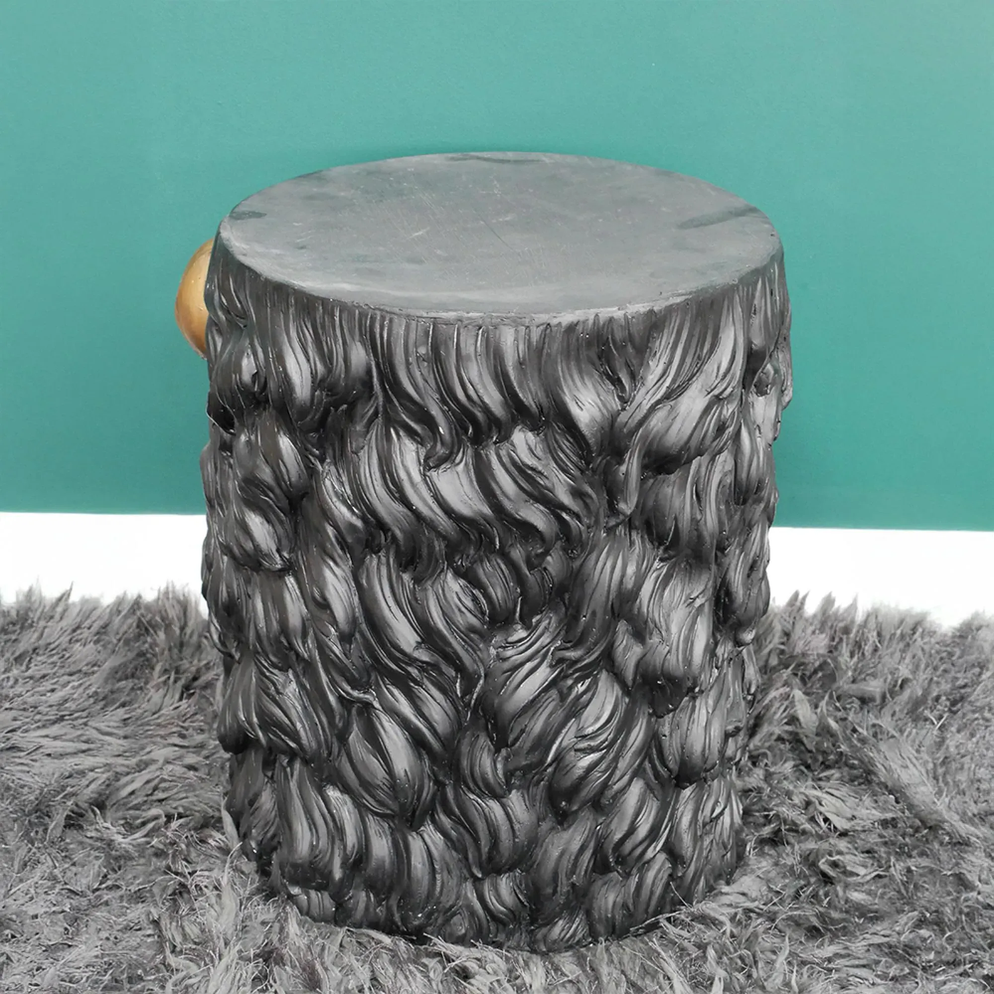 Lion Side Table - Black and Gold