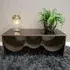 Low Side Table - Black, Glass Metal