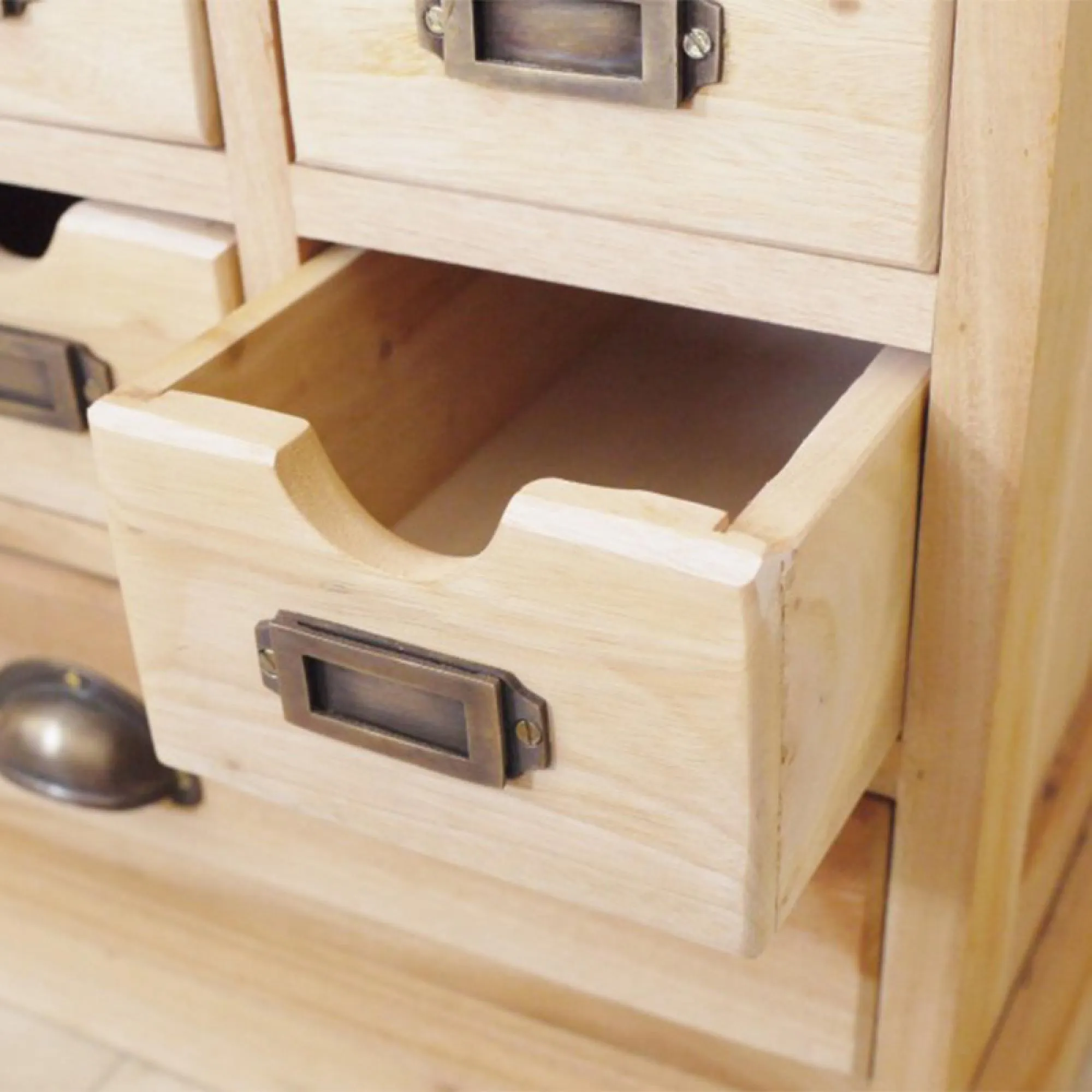 Mahogany Wood Multi Drawer Cabinet