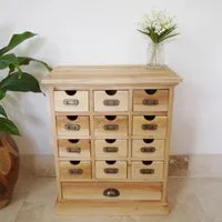 Mahogany Wood Multi Drawer Cabinet