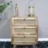 Mango Wood and Rattan 3 Drawer Small Chest