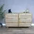 Mango Wood and Rattan 6 Drawer Wide Chest