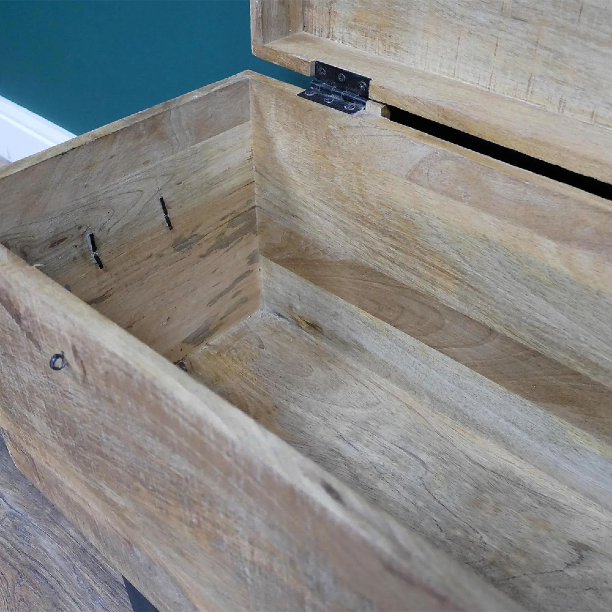 Mango Wood Storage Trunk - Iron Hardware