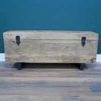 Mango Wood Storage Trunk - Iron Hardware