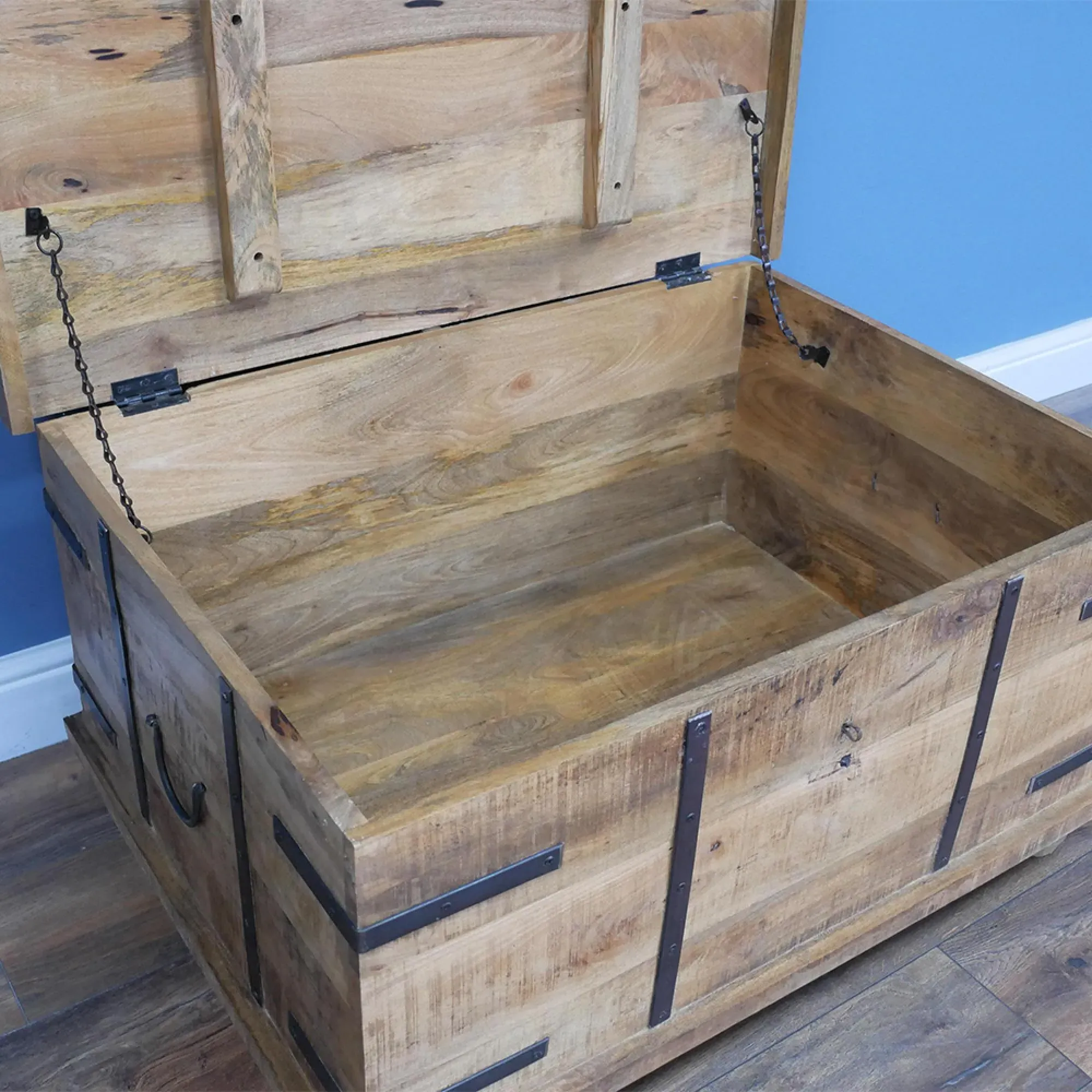 Mango Wood Trunk Coffee Table with Storage