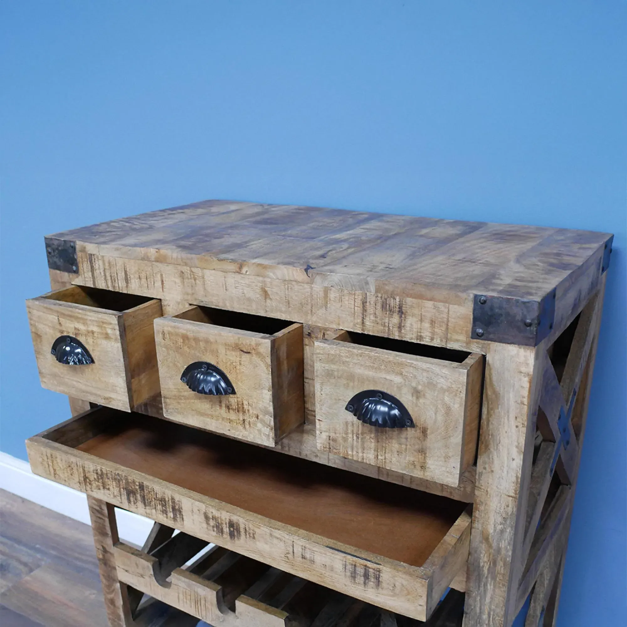 Mango Wood Wine Cabinet