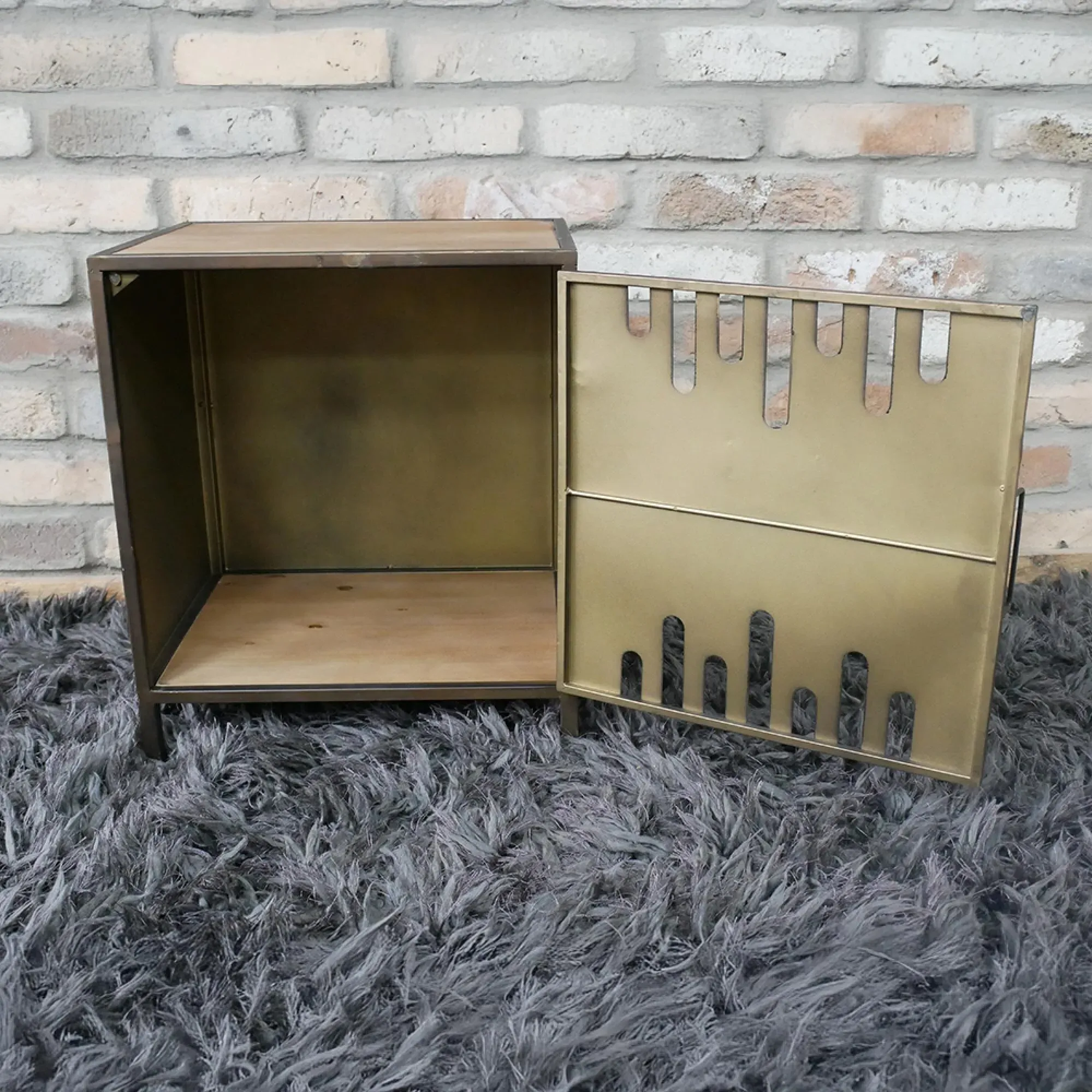 Metal 1 Door Bedside Cabinet