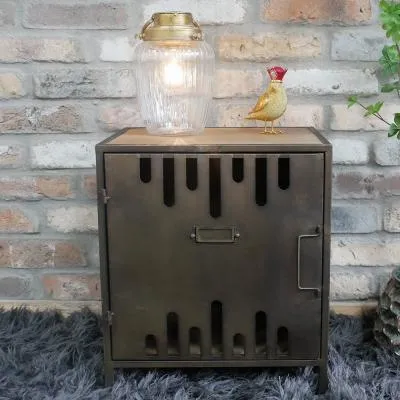 Metal 1 Door Bedside Cabinet