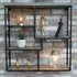 Metal and Wood Wall Unit - Black