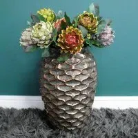 Metal Artificial Flower Planter Set of 2