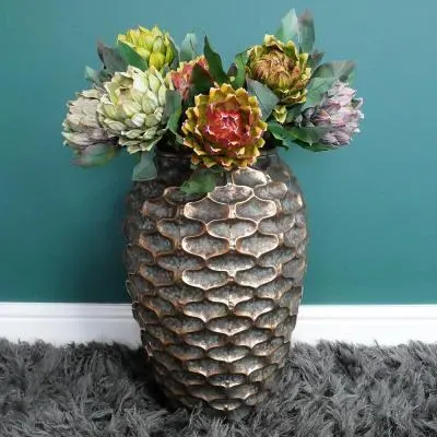 Metal Artificial Flower Planter Set of 2