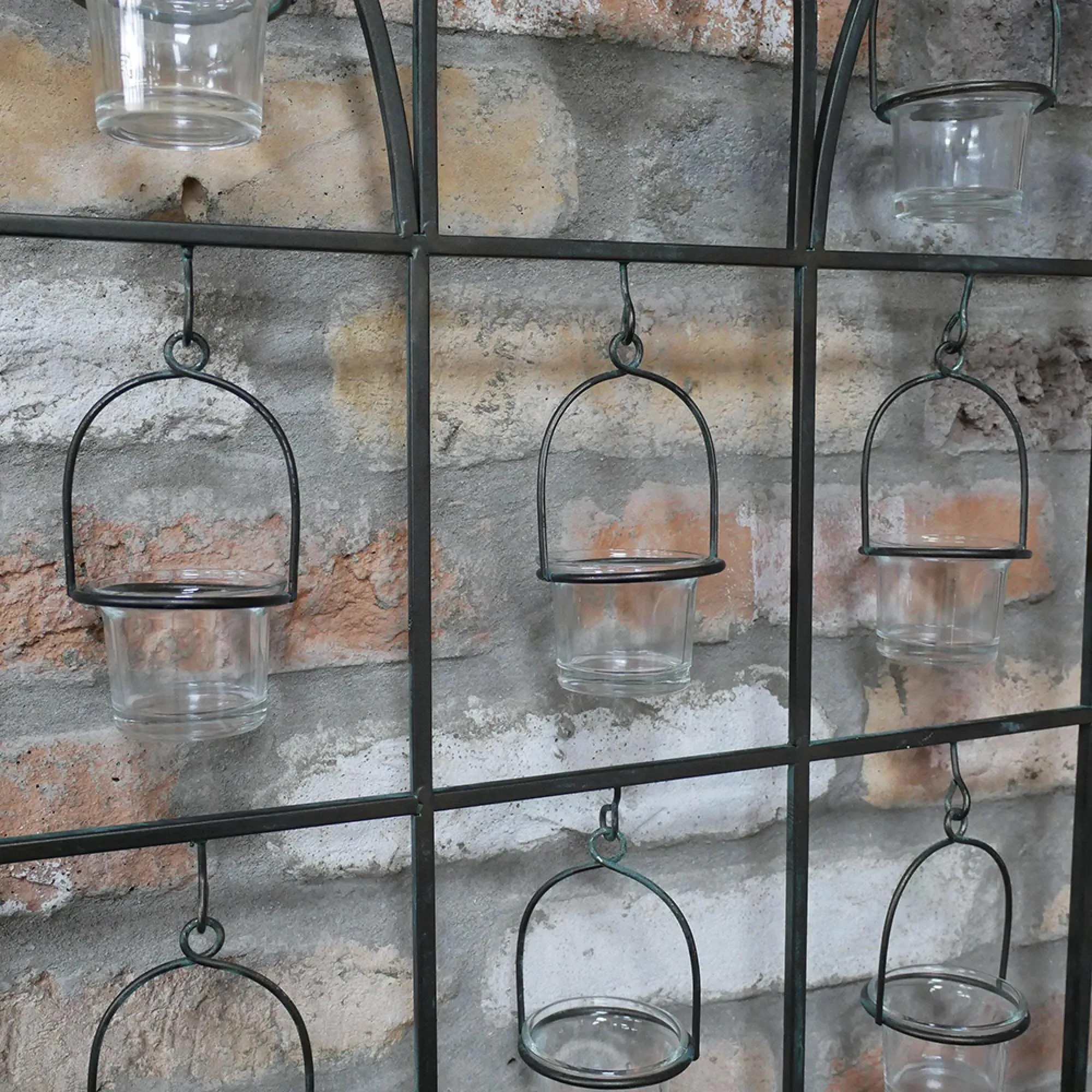 Metal Candle Holder Wall Decoration - Set of 2