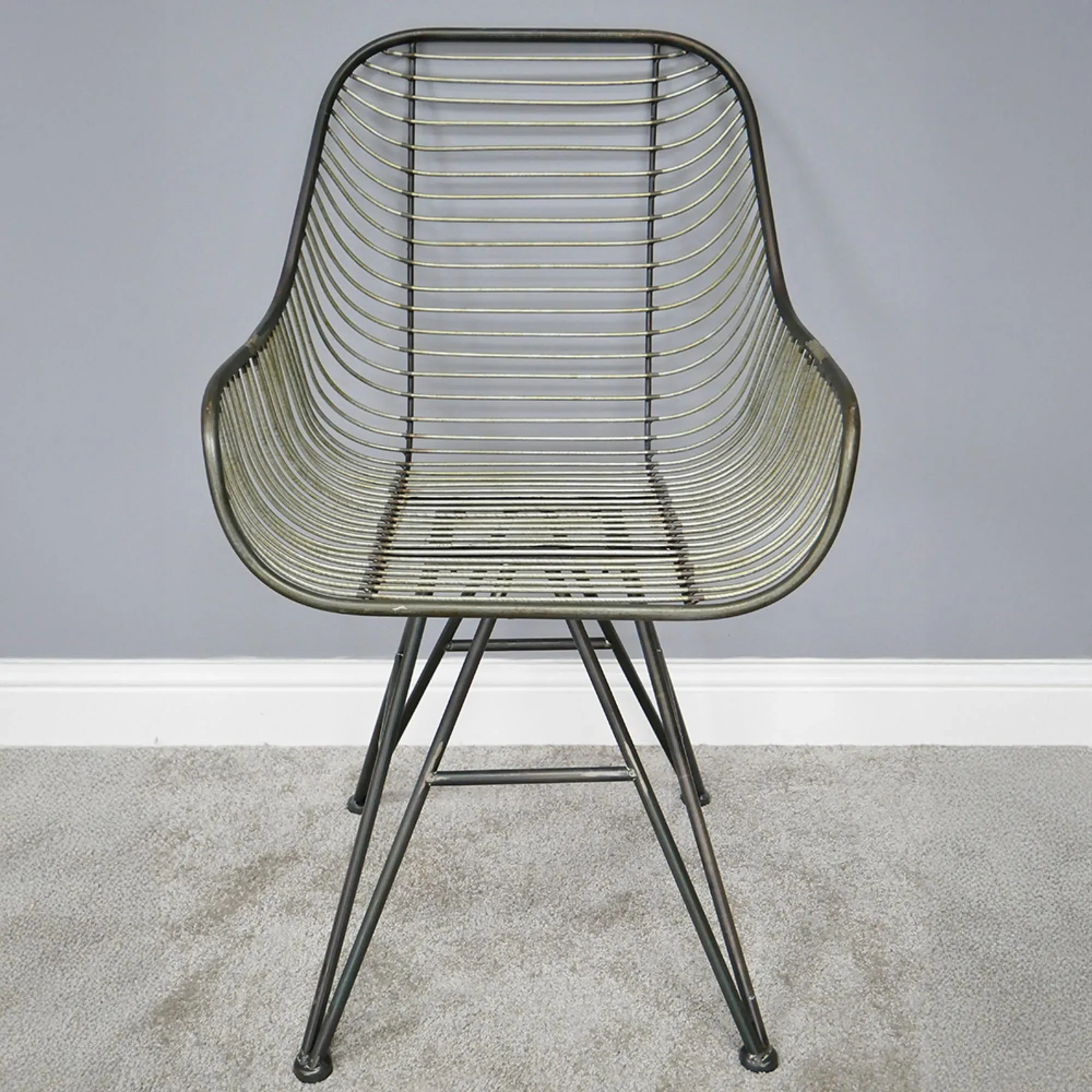 Metal Dining Armchair Set of 2