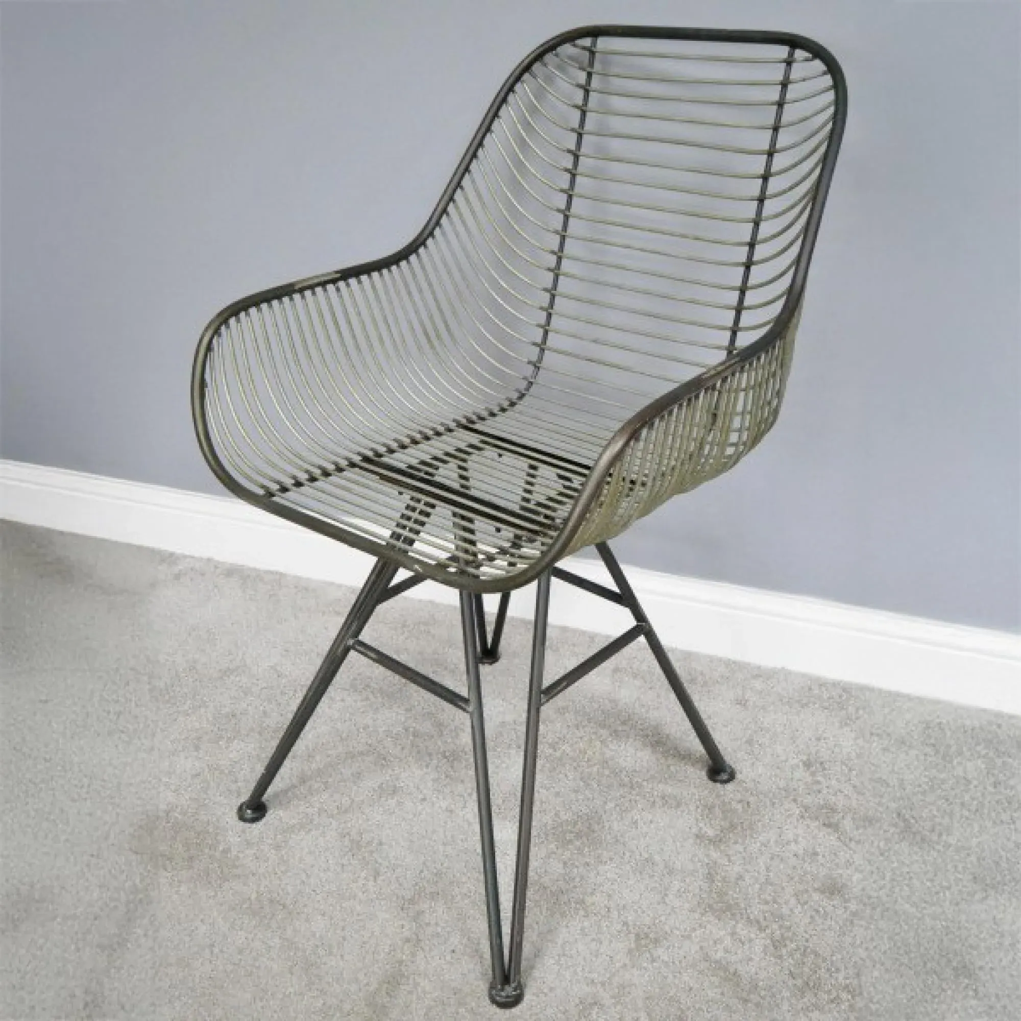 Metal Dining Armchair Set of 2