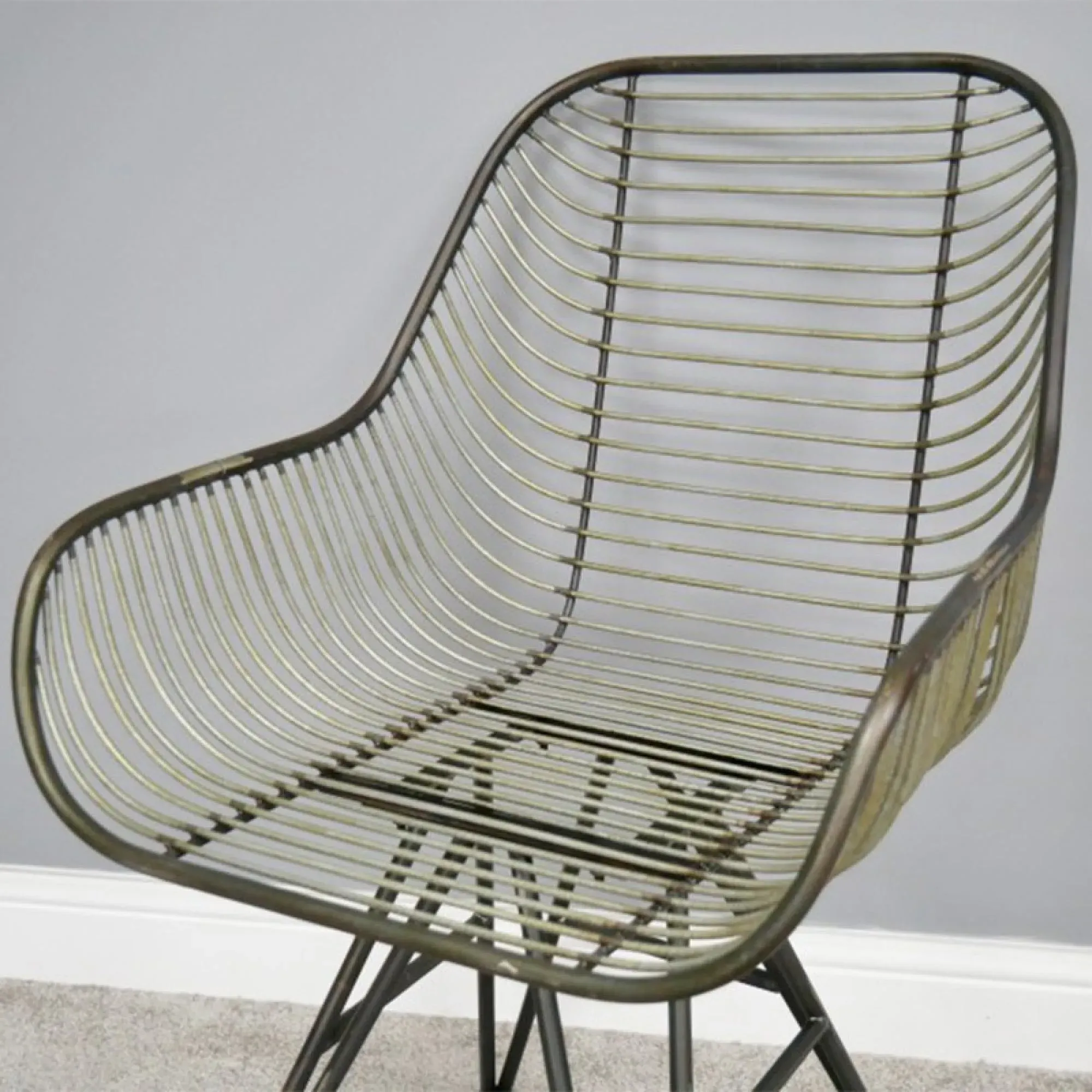 Metal Dining Armchair Set of 2