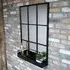 Metal Mirror with Shelf - Black